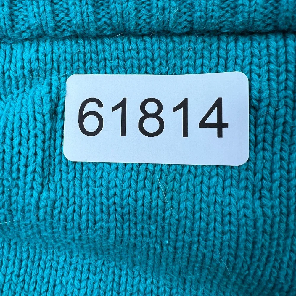 Eddie Bauer Vtg Striped Cotton Sweater L Teal Red Men 90s Gorpcore Color Block - Picture 11 of 11